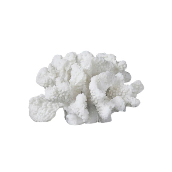 Faux Coral With Branches in White | Small