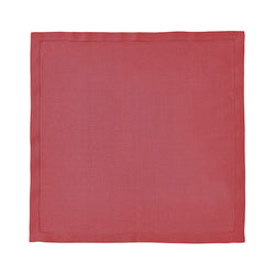 'Florence' Teflon Coated Linen Napkin in Red Rooibos by Alexandre Turpault | Set of 4