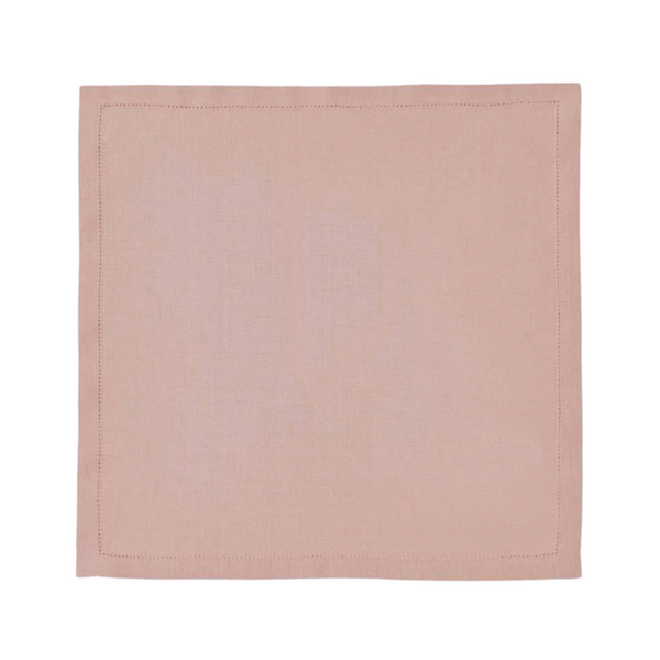 'Florence' Teflon Coated Linen Napkin in Petal Pink by Alexandre Turpault | Set of 4