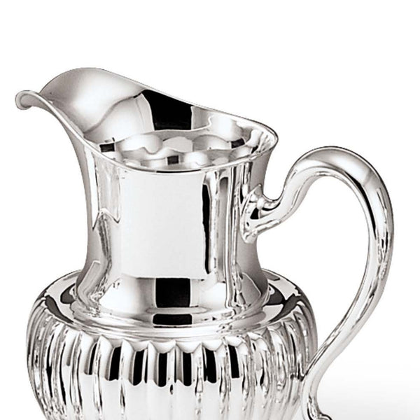 Fluted Silver Plated Pitcher by Greggio