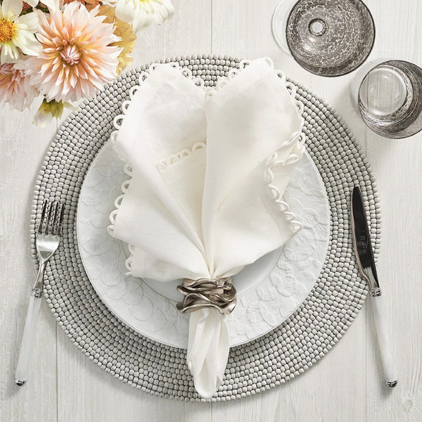 Flux Napkin Ring in Silver by Kim Seybert | Set of 4