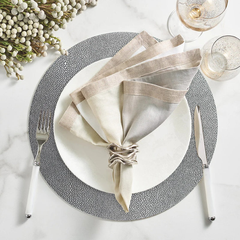 Flux Napkin Ring in Silver by Kim Seybert | Set of 4