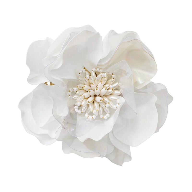 Gardenia Napkin Ring in White by Kim Seybert | Set of 4