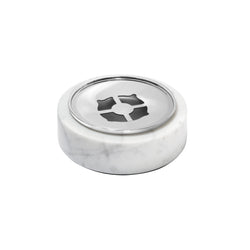 'Clan Marble' Ashtray in Arabescato White by Giobagnara
