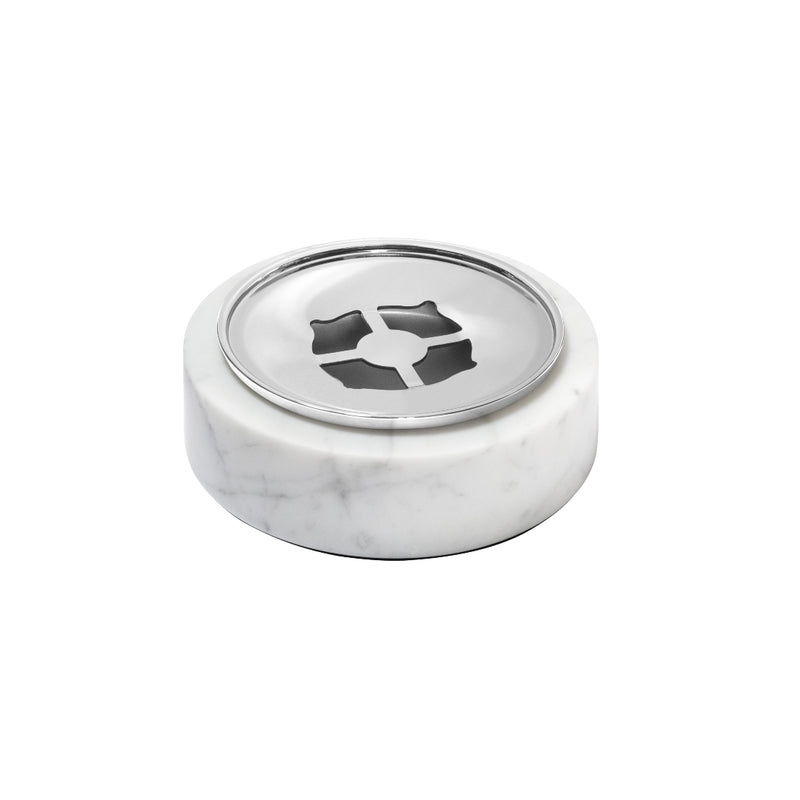'Clan Marble' Ashtray in Arabescato White by Giobagnara