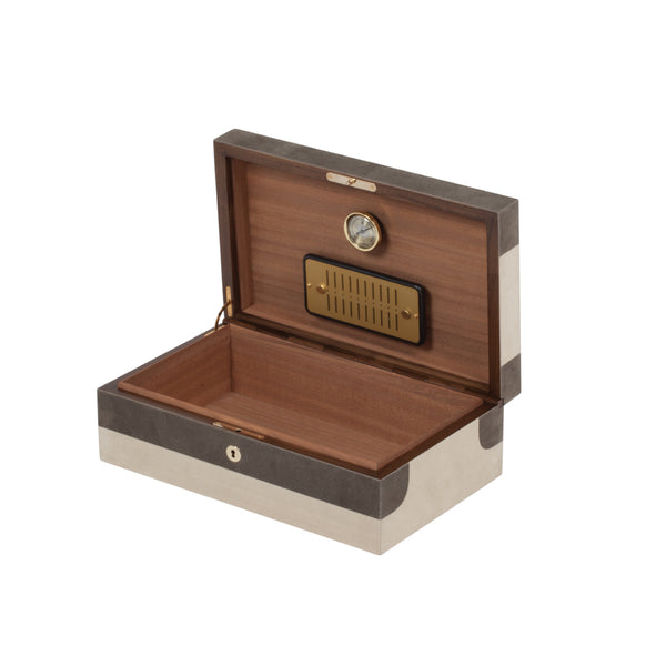 'Flow' Humidor Large in White and Smoke by Giobagnara