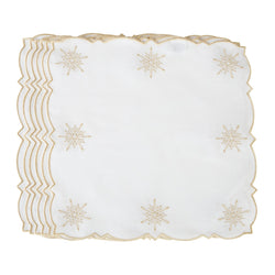 'Golden Stars' Embroidered Napkins by Roseberry Home | Set of 6