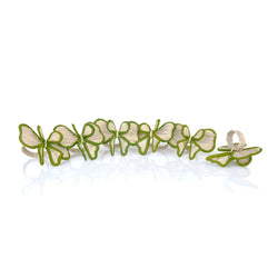'Green Bows' Napkin Rings by Roseberry Home- set of 6