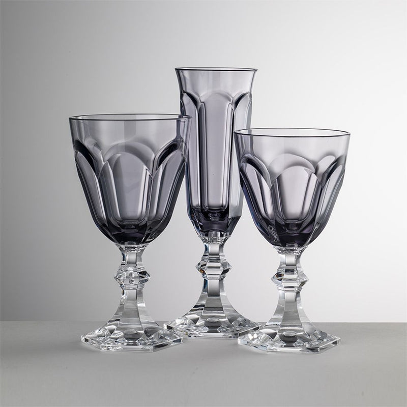 'DOLCE VITA' Champagne Glasses in Grey by Mario Luca Giusti - Set of 6