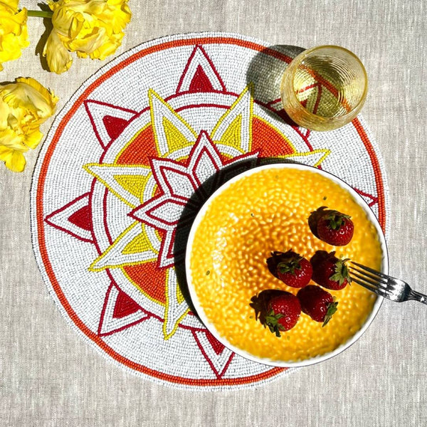'Ibiza' Hand Beaded Placemats by Von Gern Home - Set of 4