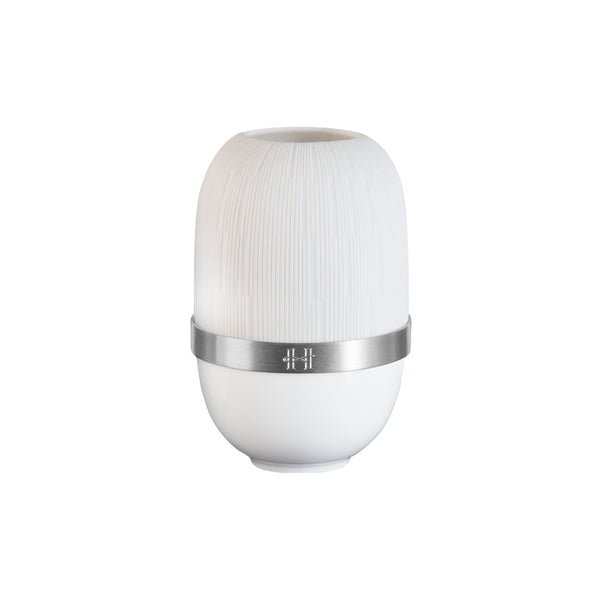 Large Candle Holder in Silver - Infini White