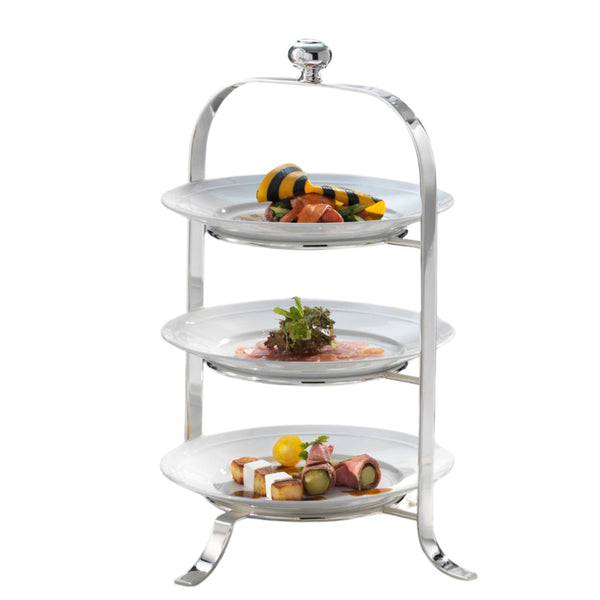 Large Three Tier Plate Stand, Silver Plated by Robbe & Berking