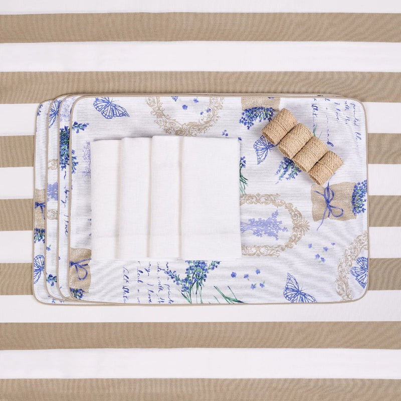 Amiramour Bianco Neve Linen Napkins by Roseberry Home 4