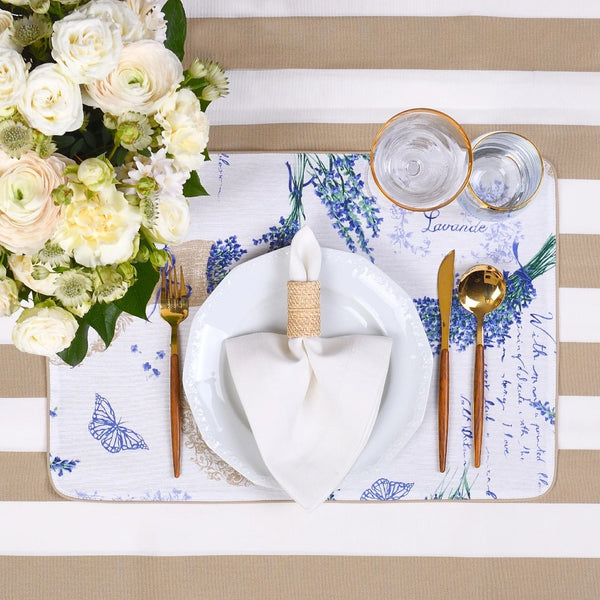 Amiramour Bianco Neve Linen Napkins by Roseberry Home 2