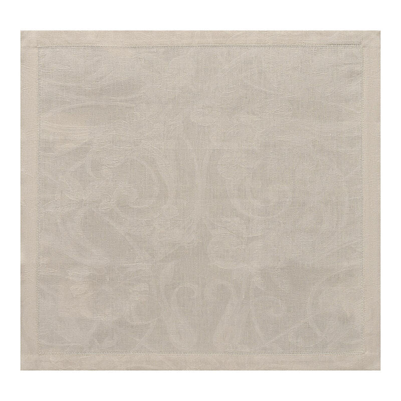 'Tivoli' Linen Napkin in Beige by Le Jacquard Français | Set of 4