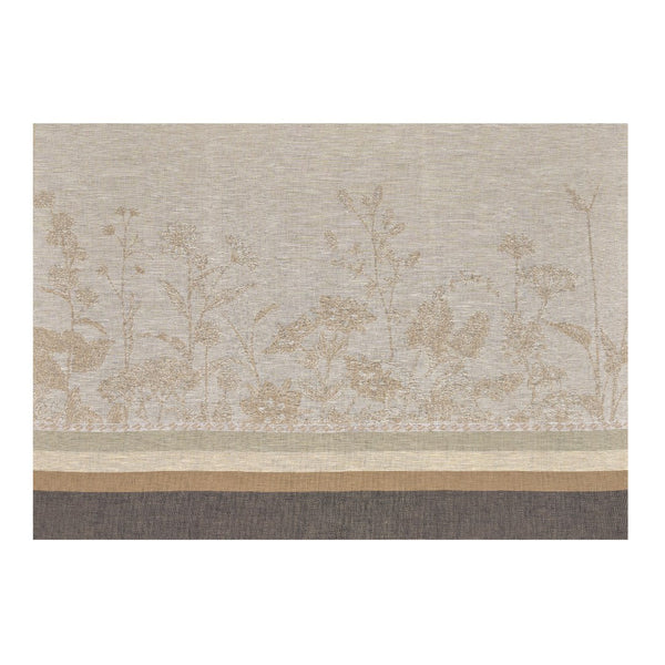 'Instant Bucolique' Linen Placemat in Beige by Le Jacquard Français (set of 4)