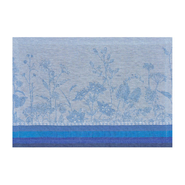 'Instant Bucolique' Linen Placemat in Blue by Le Jacquard Français (set of 4)