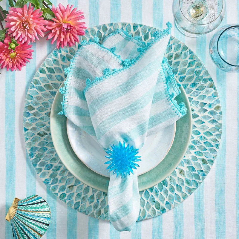 Marquis Placemat in Seafoam Blue by Kim Seybert | Set of 4