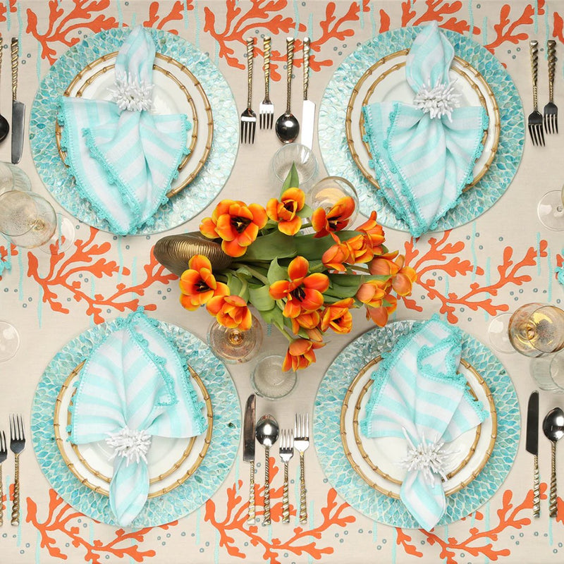 Marquis Placemat in Seafoam Blue by Kim Seybert | Set of 4
