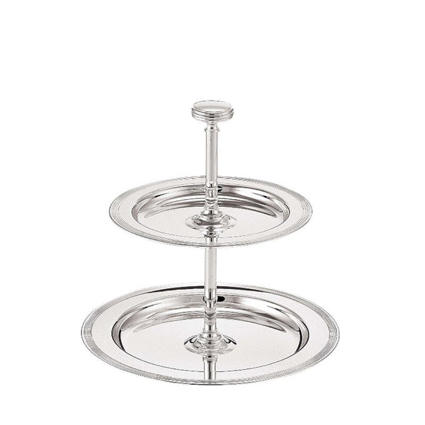 'Medici' Silver Plated Pastry Stand Two Tier by Greggio