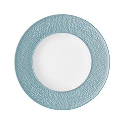Presenttion Plate with Engraved Rim - Minéral Irisé Sky Blue