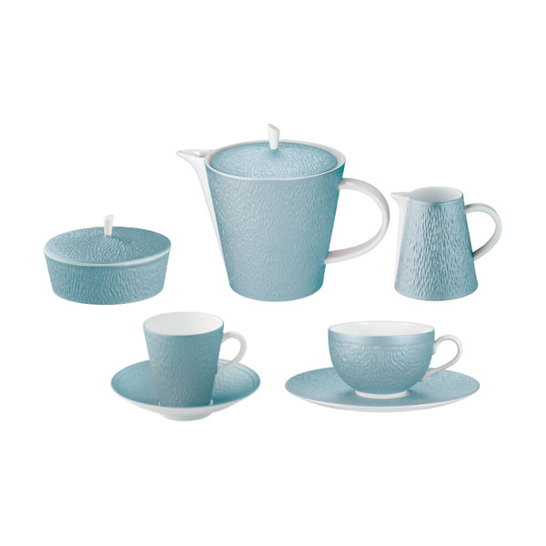 Tea/Coffee Set of 15 Pieces - Minéral Irisé Sky Blue