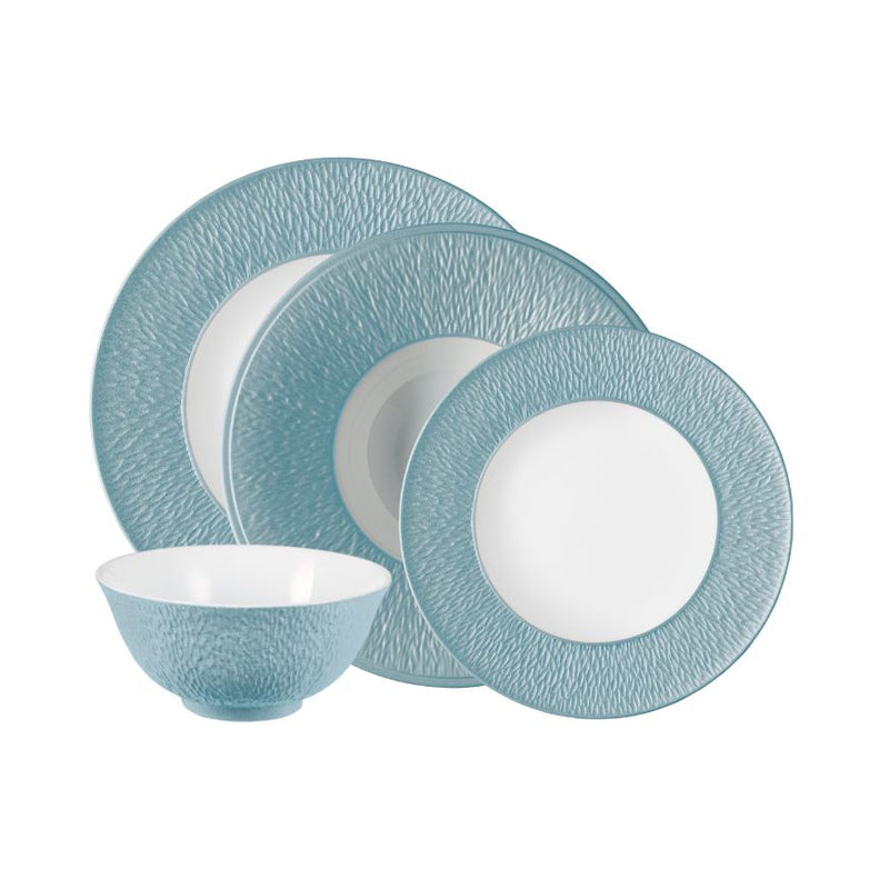 Dinnerware Set of 16 Pieces - Minéral Irisé Sky Blue