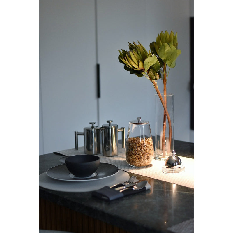Cereal Muesli Jar with Silver Plated Lid by Greggio