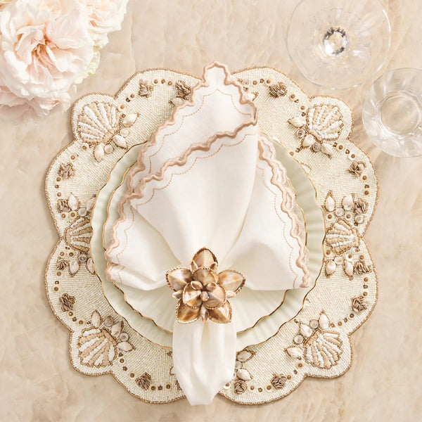 Beachcomber Napkin Ring in Natural by Kim Seybert | Set of 4 in a Gift Box