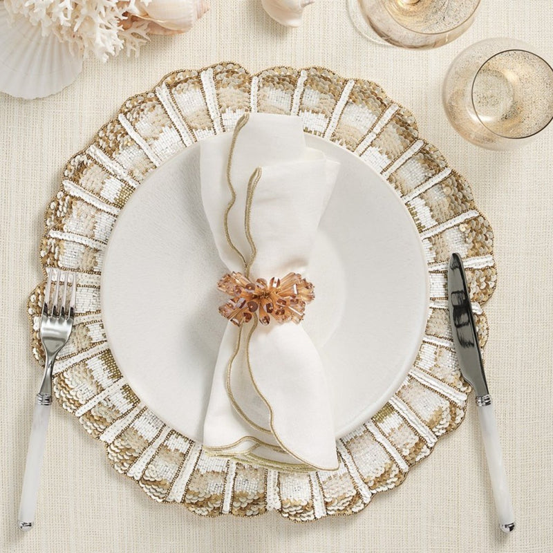 Nautilus Placemat in Champagne & Gold | Set of 4