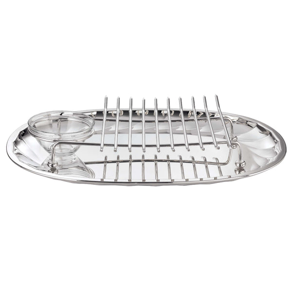 'Newport' Silver Plated Carving Tray With Bowl by Greggio