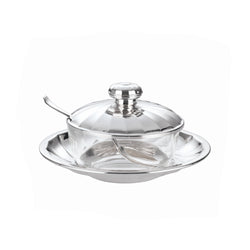 'Newport' Silver Plated Parmesan Basin With Spoon by Greggio