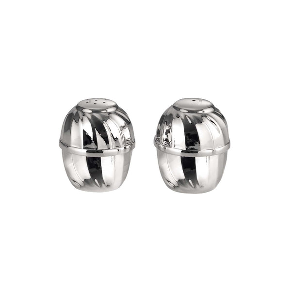 'Newport' Silver Plated Salt & Pepper Shakers Set by Greggio