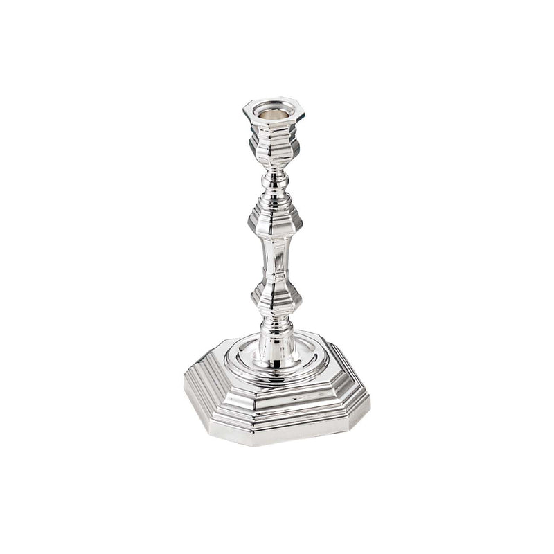 Octagonal Silver Plated Candlestick by Greggio