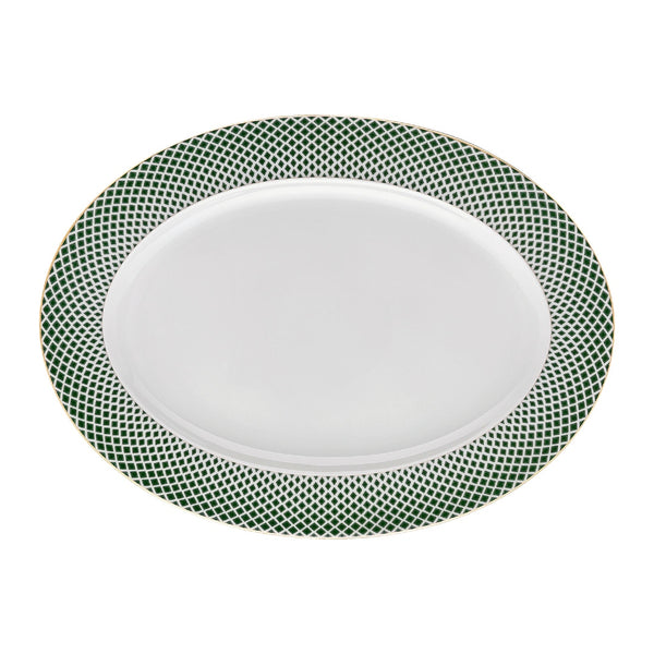 Amiramour Oval Platter  - Francis Carreau Green by Rosenthal | 40 cm 