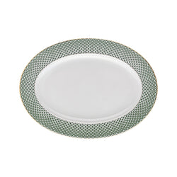Amiramour Oval Platter  - Francis Carreau Green by Rosenthal | 34 cm