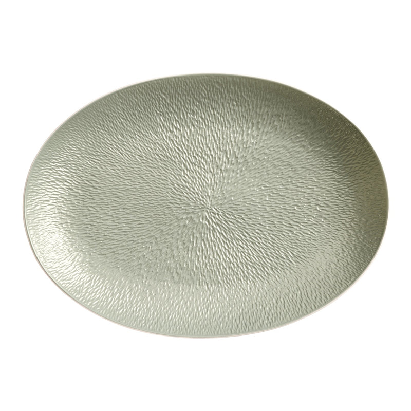 Amiramour Oval Platter Fully Engraved - Minéral Irisé Céladon 0718-23-502036 _1