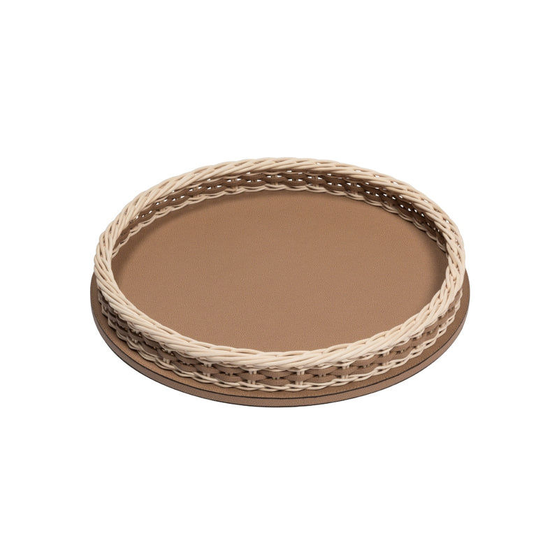 Orsay_Leather_and_Rattan_Round_Small_Tray_by_Giobagnara_Pigment_France