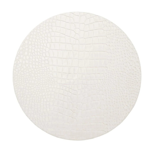 Croco Placemat in White by Kim Seybert - Set of 4