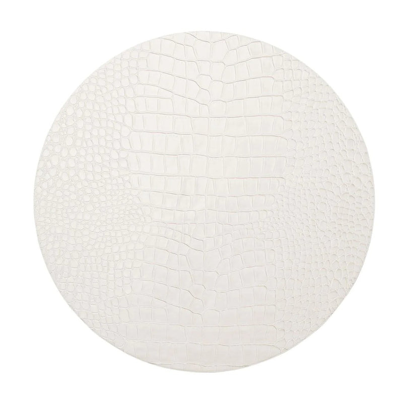 Croco Placemat in White by Kim Seybert - Set of 4