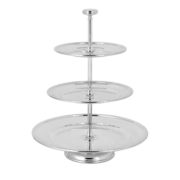 Pastry Stand Three Tiers, Silver Plated by Greggio