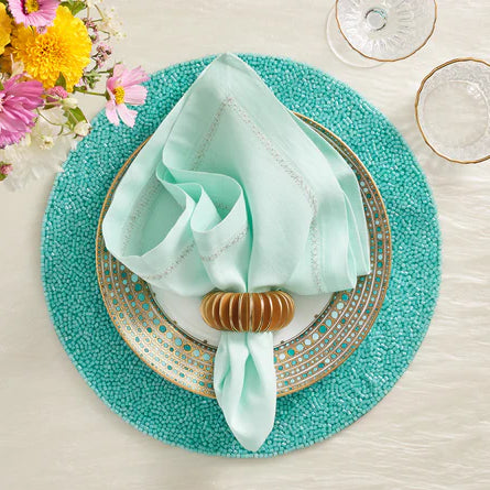 Perennial Placemat in Turquoise by Kim Seybert | Set of 4
