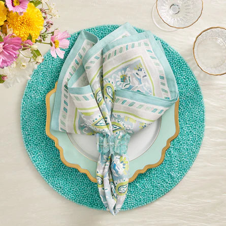 Perennial Placemat in Turquoise by Kim Seybert | Set of 4