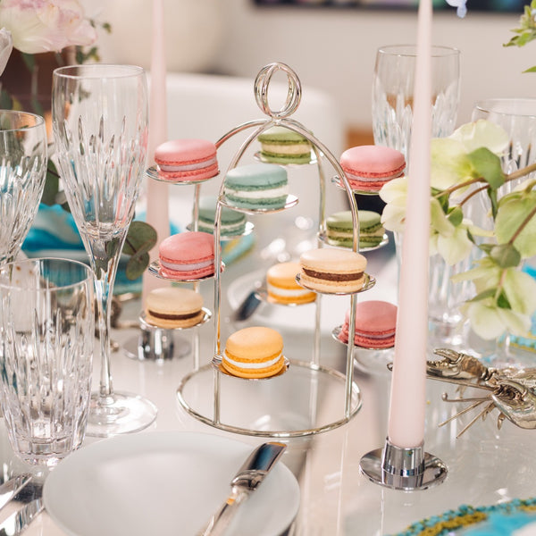 Petit Fours Latitude Macarons Stand with 12 Small Dishes by Ercuis