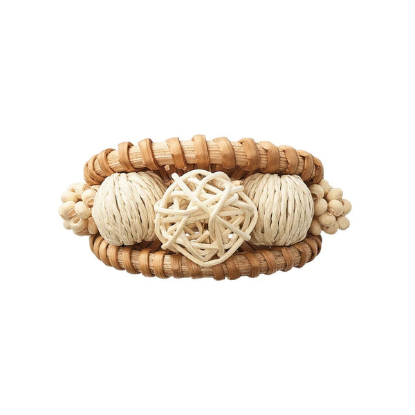 Playa Handwoven Napkin Ring in Natural by Kim Seybert | Set of 4