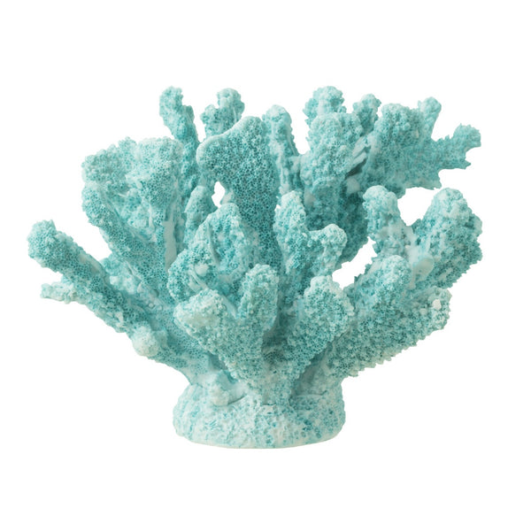 Polyresin Coral in Azure Blue | Medium