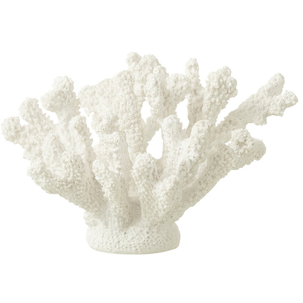 Polyresin Coral in White | Medium