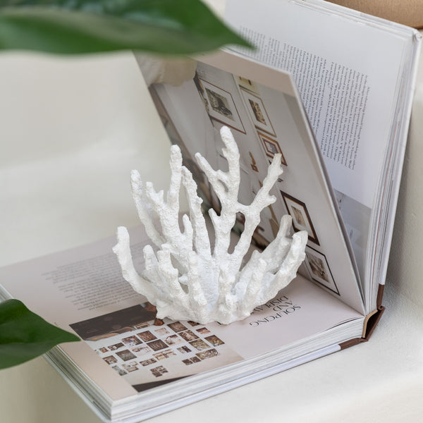 Polyresin Coral in White | Small