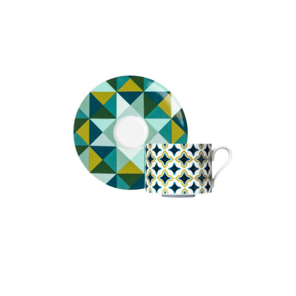 Cylindrical Coffee Cup & Saucer by Fürstenberg