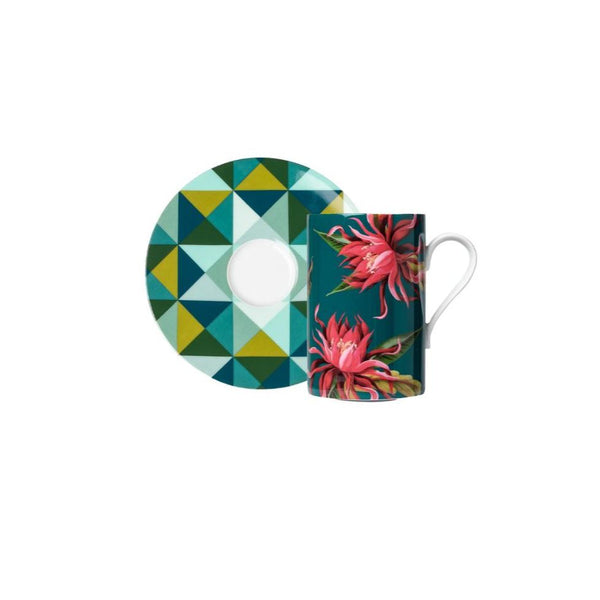 Cylindrical Tea Mug & Saucer by Fürstenberg